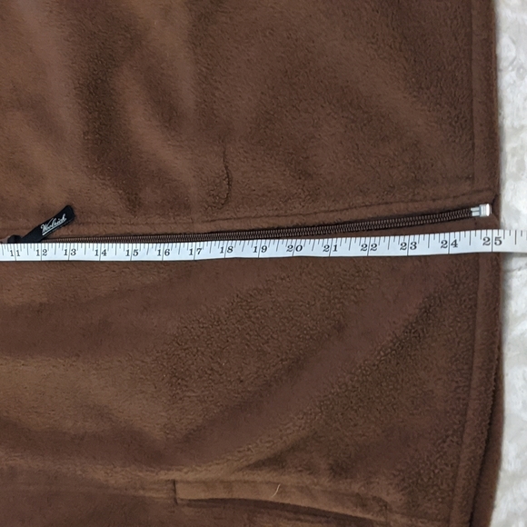 Woolrich Brown Fleece Vest Sz PXL - Picture 5 of 7